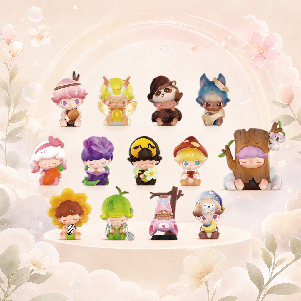 POPMART DIMOO Forest Night Series ของขวัญตกแต่งกล่องปริศนา