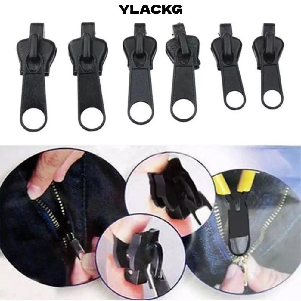 YLACKG 6 ชิ้นซ่อมซิป, ที่ถอดออกได้กระเป๋าเป้สะพายหลังซ่อมเปลี่ยนซิป, DIY เย็บอุปกรณ์เย็บผ้า