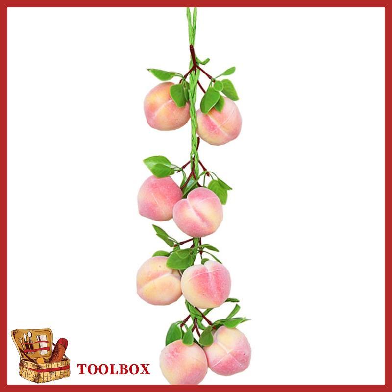 TOOLBOX ประดิษฐ์จําลองผลไม้พีชสตริงผักปลอมเหมือนจริงตกแต่งสําหรับร้านอาหารโรงแรมบ้านสวน Re