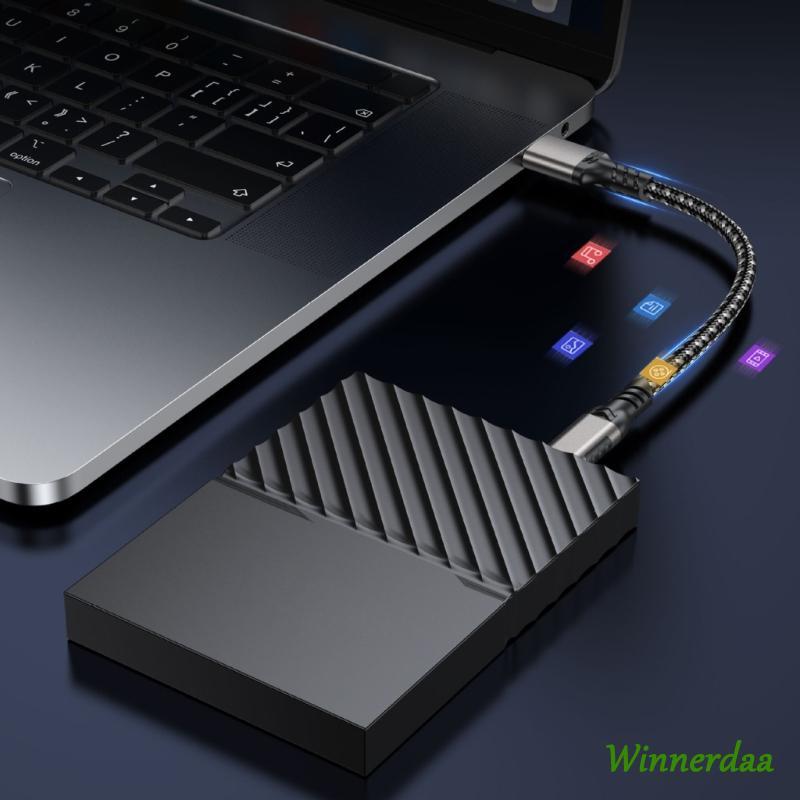 WIN 10Gbps 60W สายถัก USB A ถึง Type C สําหรับการชาร์จการเดินทางและการสํารองข้อมูล