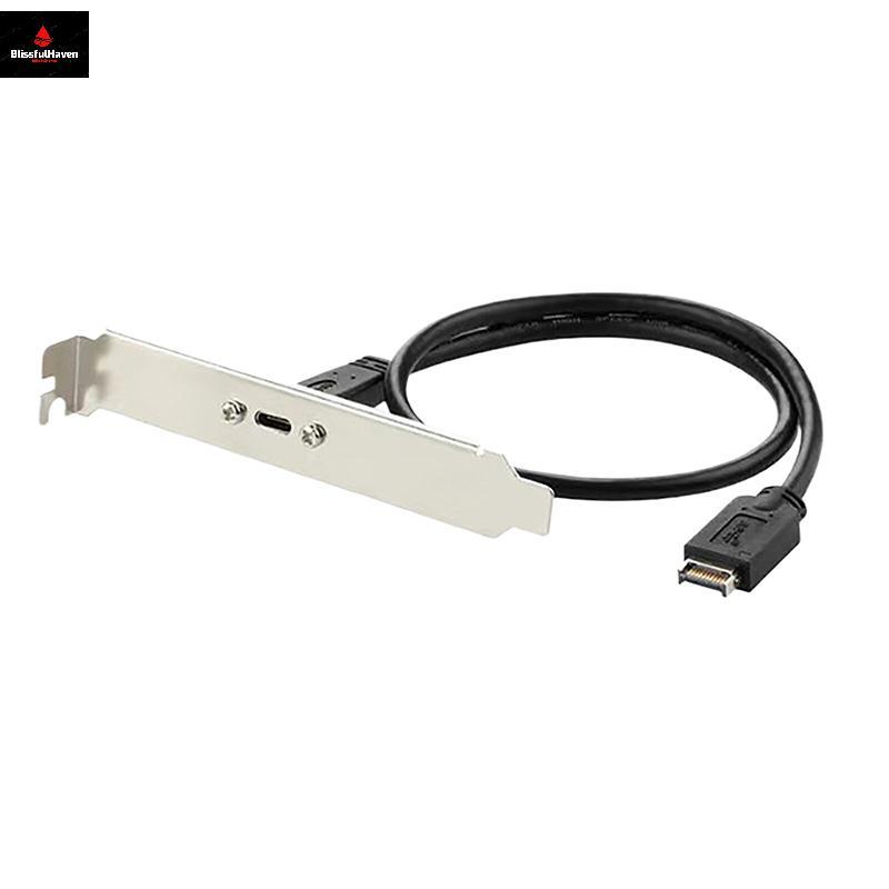 50 ซม.USB 3.2 แผงด้านหน้า Header Type-E ถึง USB-C ประเภท C หญิงเชื่อมต่อสายไฟ Type-E Baffle Cable