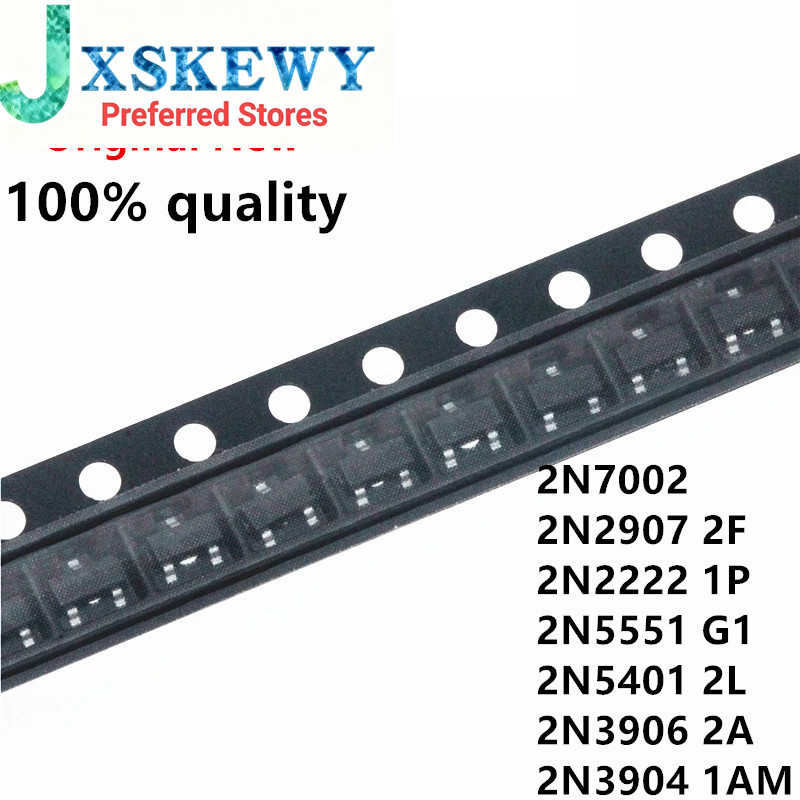 100PCS 2N7002LT1G 2N7002 SOT BOT-23 SMD 701 MMBT2907A 2F 2N22 1P 2N3904 1AM 2N3906 2A 2N5551 G1 G1 M
