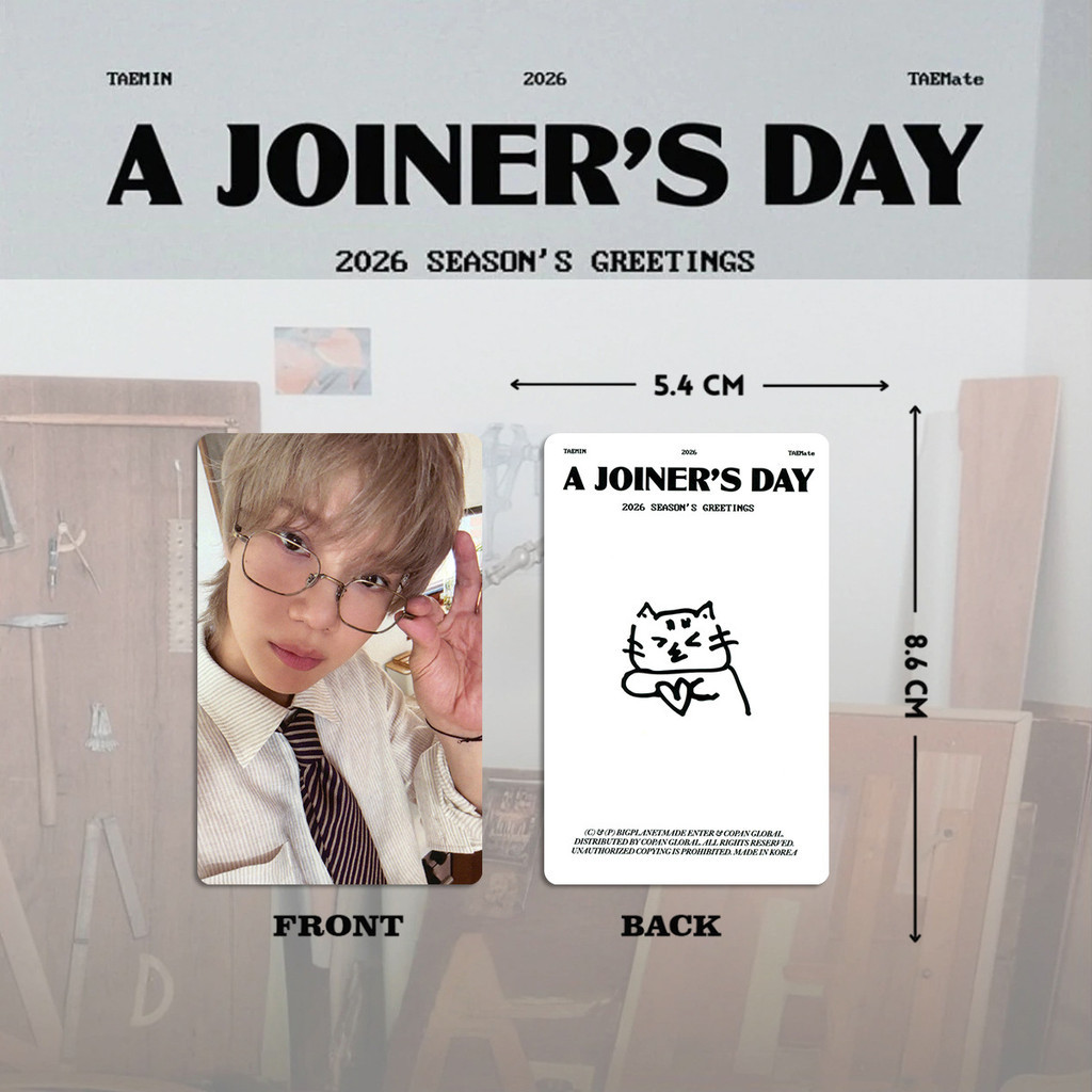 SHINee Combination Taemin 2026 ปฏิทินตั้งโต๊ะ Photocard Li Taemin A Joiner Day Photocard ปฏิทินตั้งโ