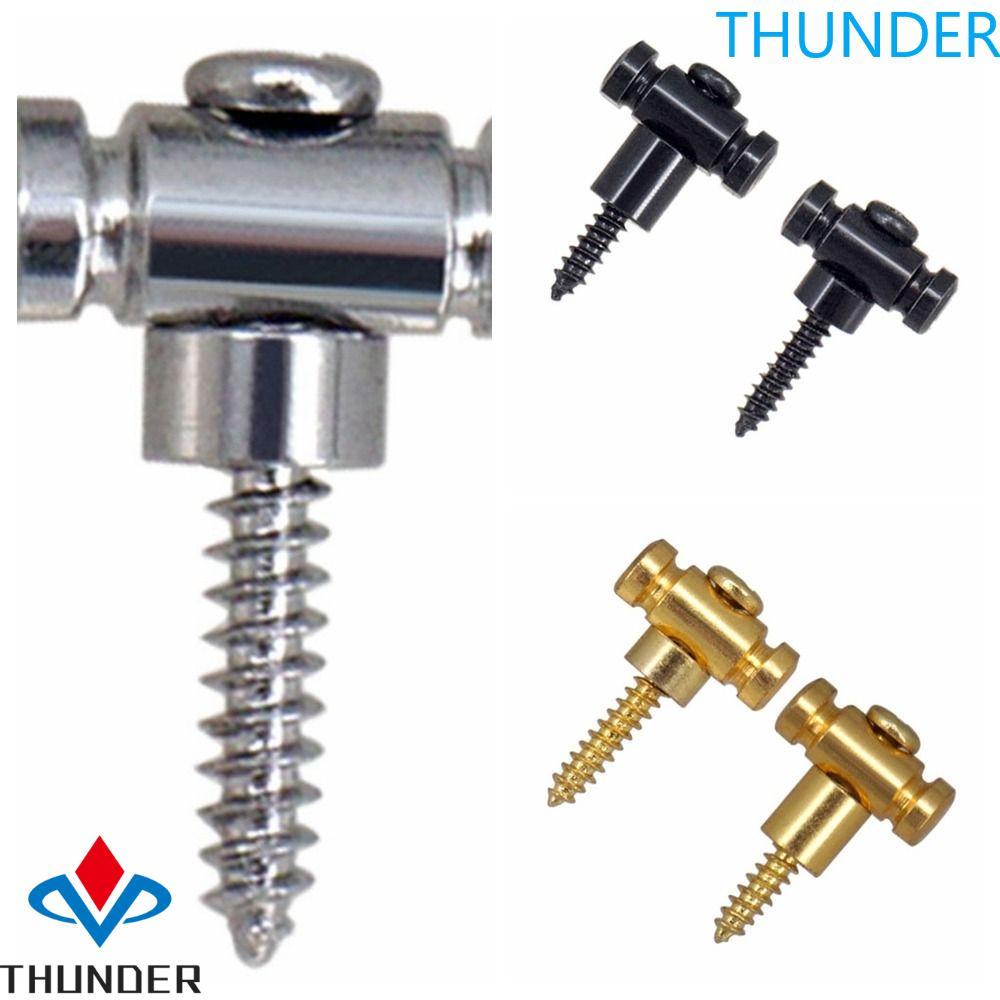 THUNDER 2 ชิ้น/เซ็ตกีตาร์ String กดปุ่ม, สกรูโลหะกีตาร์ Roller String Trees Retainer, Silvery/สีดํา/ทองคงที่ Chord กีตาร์ท่องเที่ยวกีตาร์หัว String กด