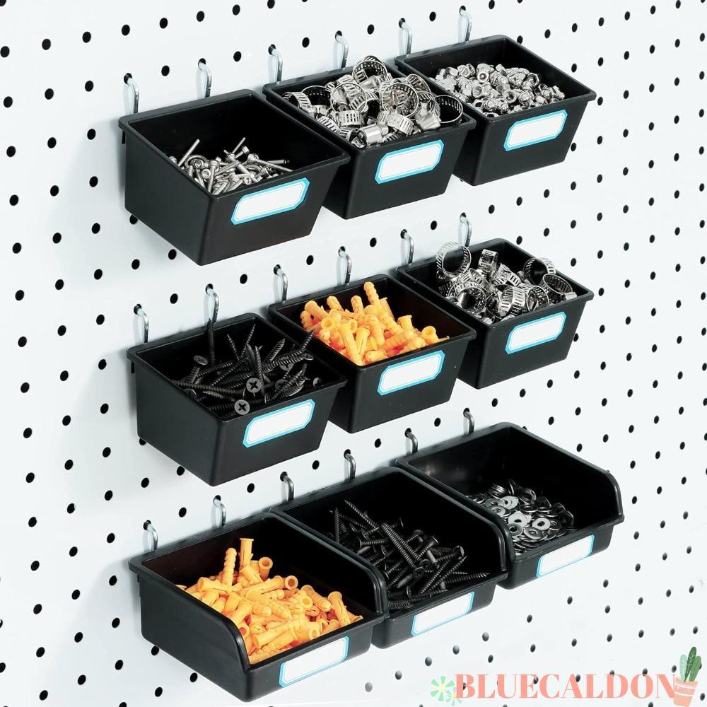 BLUECALDON ตะขอ Pegboard, ถัง Pegboard PP, อุปกรณ์จัดระเบียบ