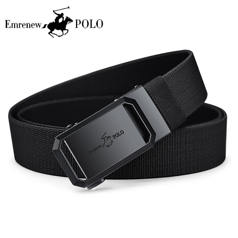 Paul Men Elastic Belt Outdoor Sports Wear-Resistant Pants Belt Military Training All-Match Belt Men 