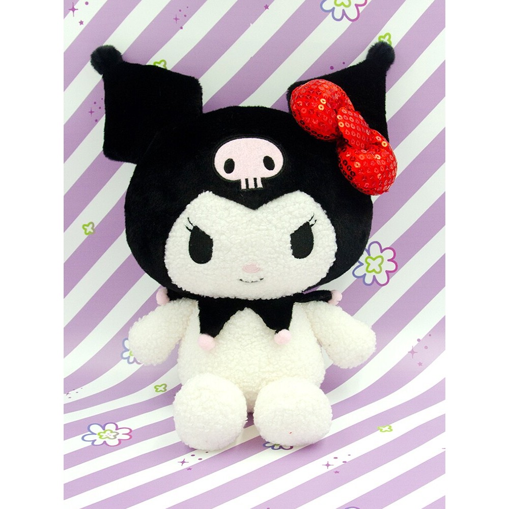 ตุ๊กตาขนนุ่ม ตุ๊กตา ของแท้ Sanrio ตุ๊กตา Kuromi ตุ๊กตา Kuromi ตุ๊กตาของเล่นตุ๊กตาหมอนของขวัญวันเกิดแ