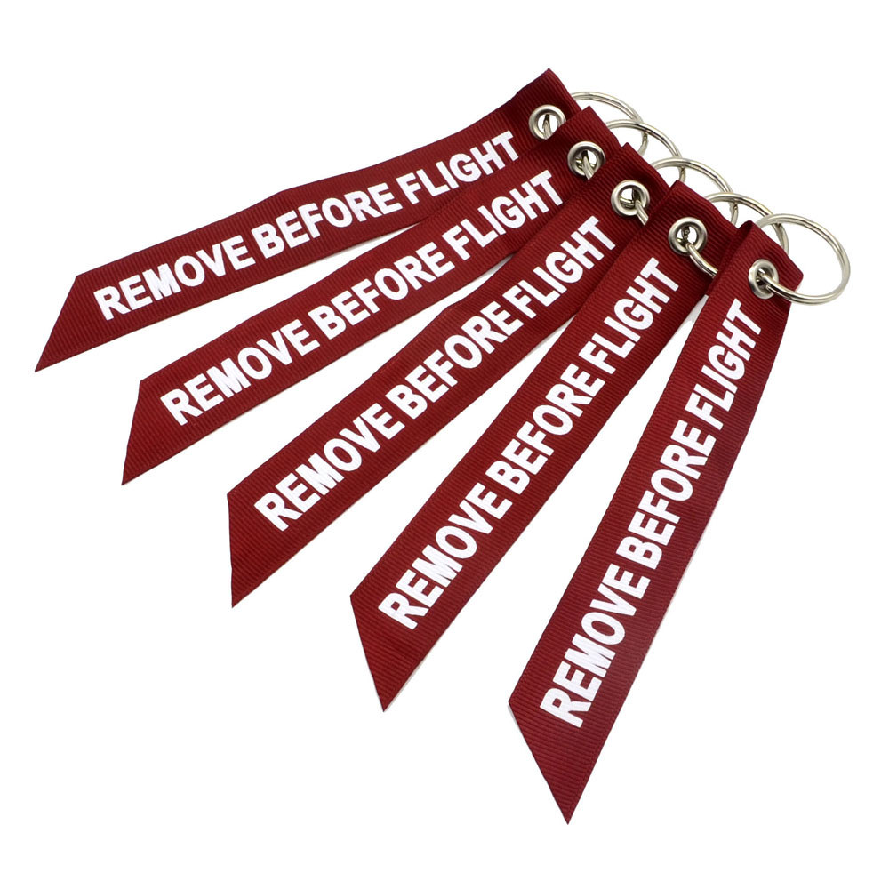 BEFORE FLIGHT หยิบสินค้าใหม่ของแท้ FLIGHT สโลแกน REMOVE BEFORE FLIGHT จี้ห้อยกระเป๋า Travel
