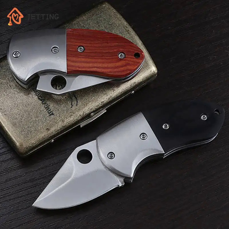 💦 1Pcs Mini Folding Knife High Hardness D2 Handle Express Pocket Knife EDC Outdoor Tool KeyPendant K