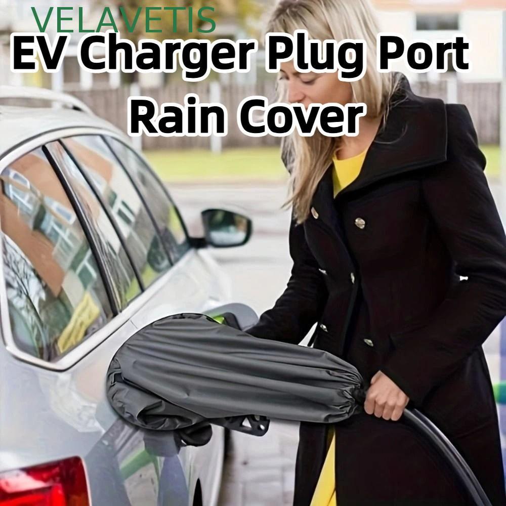 VELAVETIS EV Charger Plug Port Cover, Universal Dust-proof Car Charger Port Cover, กันน้ําหนา Magnet