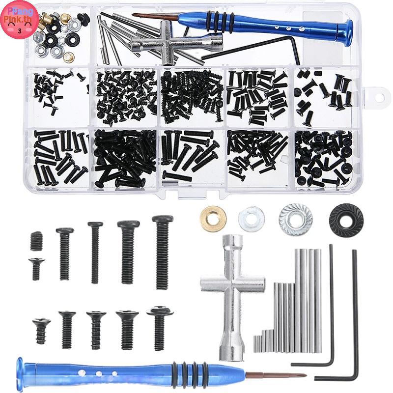 PUINKK 1 ชุดสําหรับ WLtoys 144010 144001 144002 124016 124017 124018 124019 ชิ้นส่วนรถ RC โลหะอัพเกรด Retrofit สกรูกล่องเครื่องมือ TH