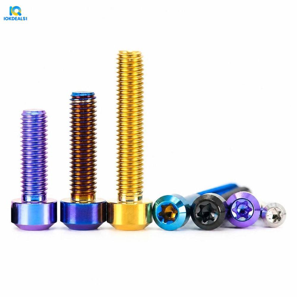 IOKDEALS1 Torx Bolt, Titanium Six-Lobe Head Titanium Screw,ทนทานTorx Drive M6 Fastener Screwอัพเกรดร