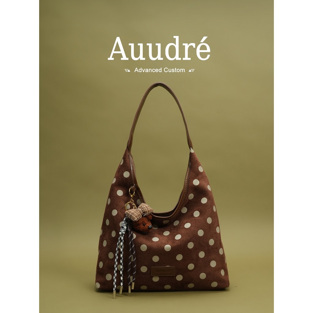 Auudre Retro Matte Tote Bag กระเป๋าถือความจุขนาดใหญ่กระเป๋าสะพาย