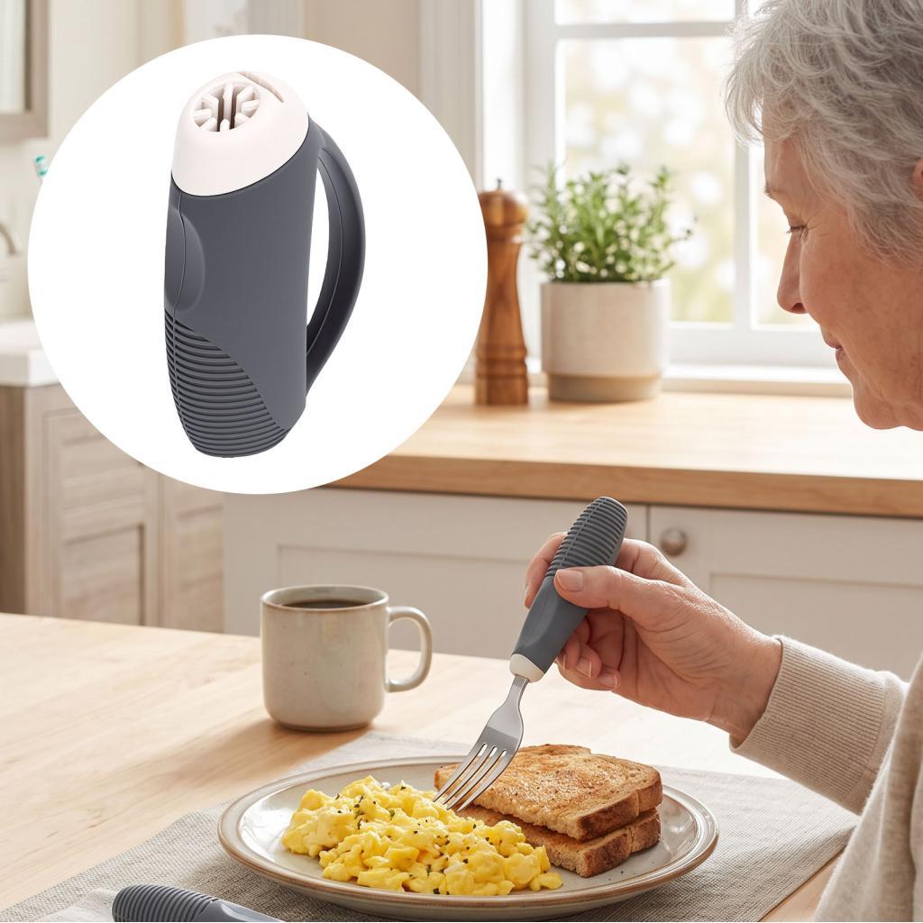 Denash Utensils Grip Aid Ergonomic Silicone Anti Slip Eating Handle Tool