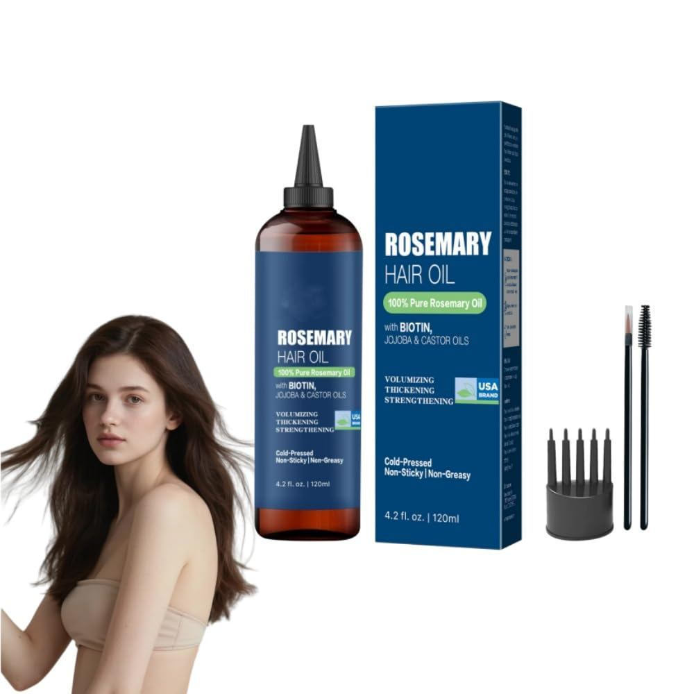 ColdHugCalmRoots 120ml Rosemary Hair Oil-บรรจุ Rosemary Oil และ Castor Oil สําหรับซ่อมแซมผมแห้ง.Stre