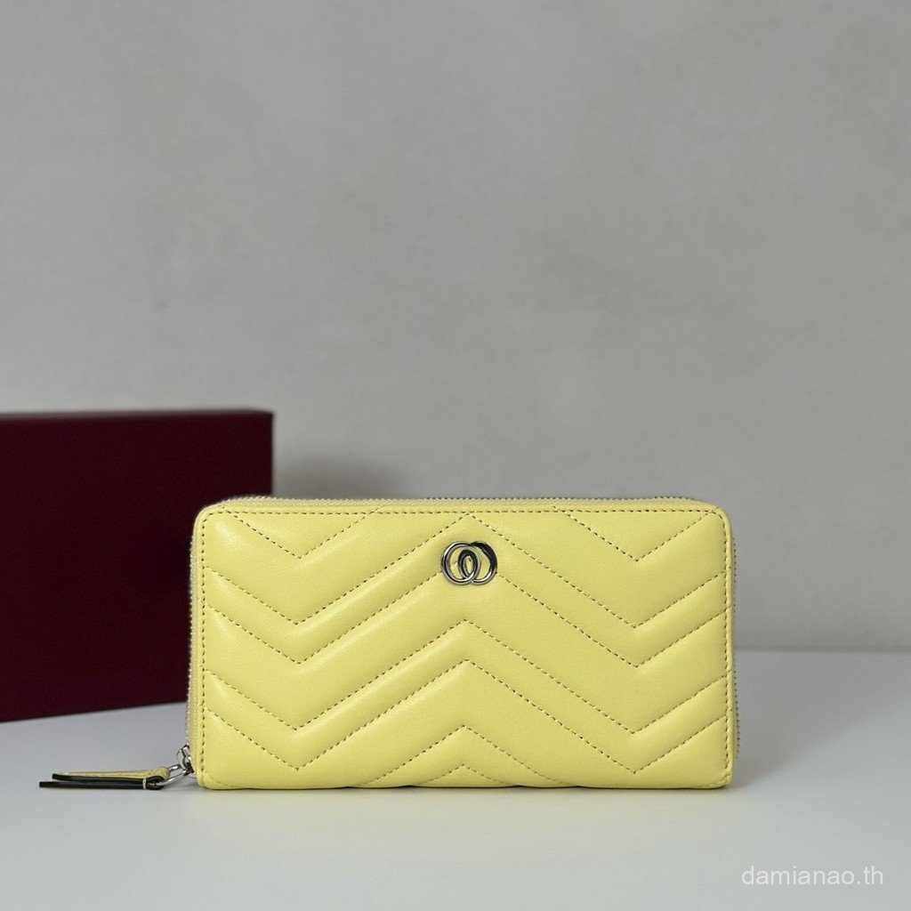 ZO3O Ready Stock GG หนังแท้ marmont Card Holder กระเป๋าใส่เหรียญ Long Clip Bag Unisex Universal Wall