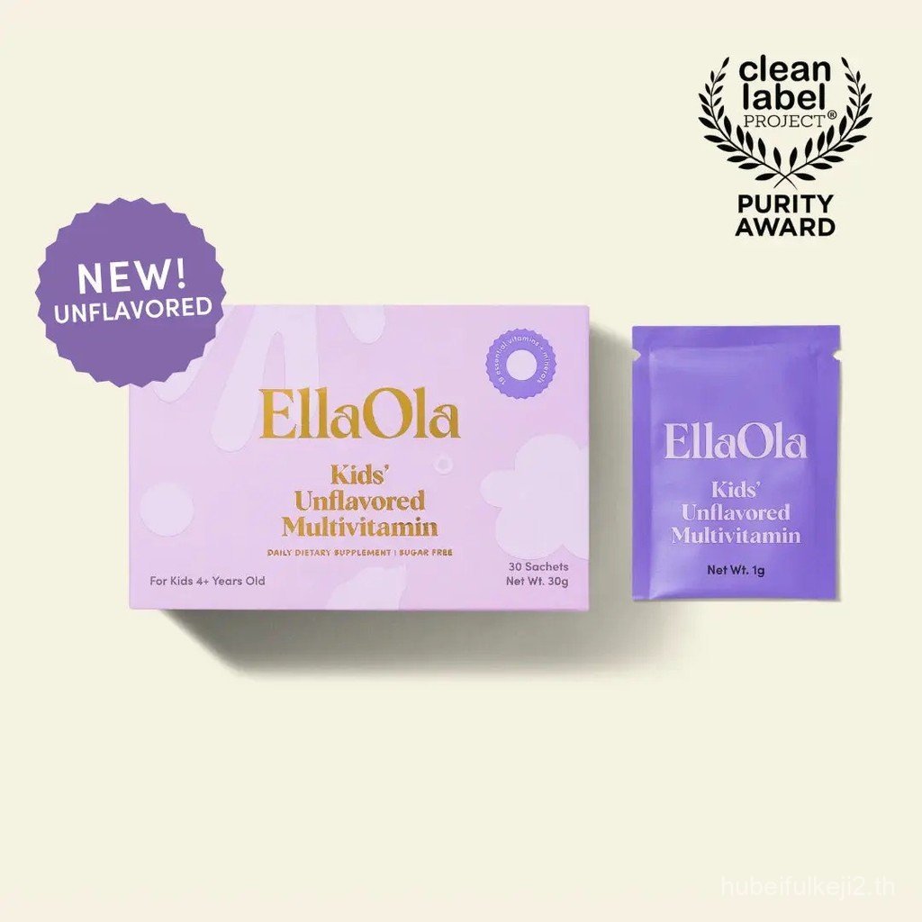 EllaOla Kids Essential วิตามินรวมไร้รส (4+ ปี) - 30 วัน ชั้น - พอร์ต Total Health & Cognition Develo
