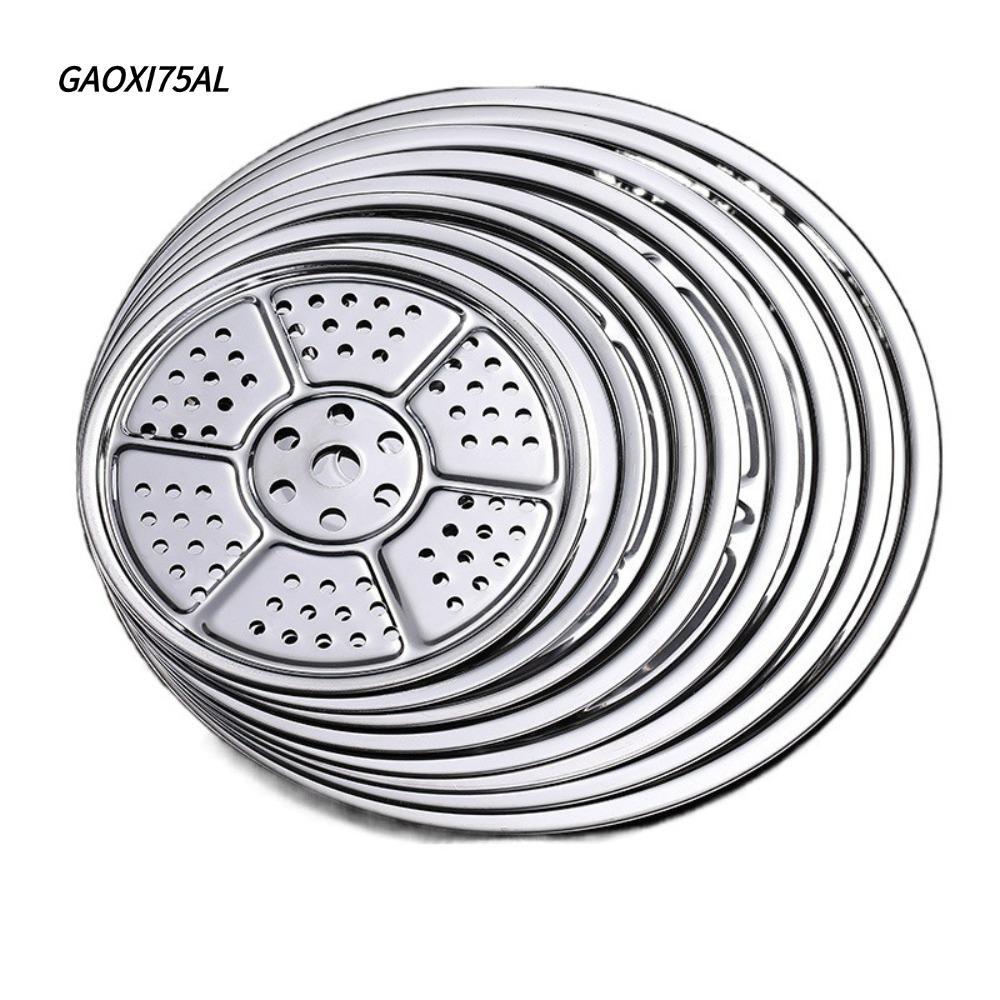 GAOXI75AL อุปกรณ์ครัว Steamer, สแตนเลสรอบหม้อไอน้ําแผ่นนึ่ง, ช่องทนทาน 16-34 ซม. หม้อหุงข้าว Canning Rack