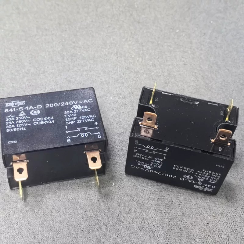 841-S-1A-D-200/240VAC รีเลย์คอมเพรสเซอร์เครื่องปรับอากาศ 4 พิน