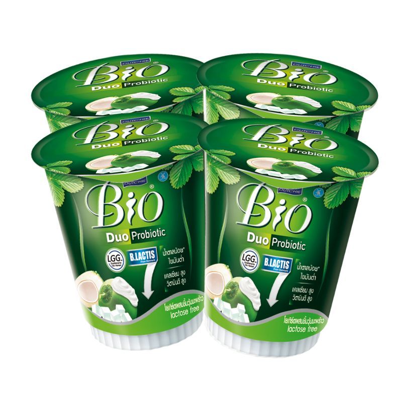 ดัชชี่ไบโอโยเกิร์ตผสมชิ้นวุ้นมะพร้าว 135ก แพค 4 Dutchie Bio Yogurt with Nata De Coco Piece 135g. Pack 4 [8851717906824 ]