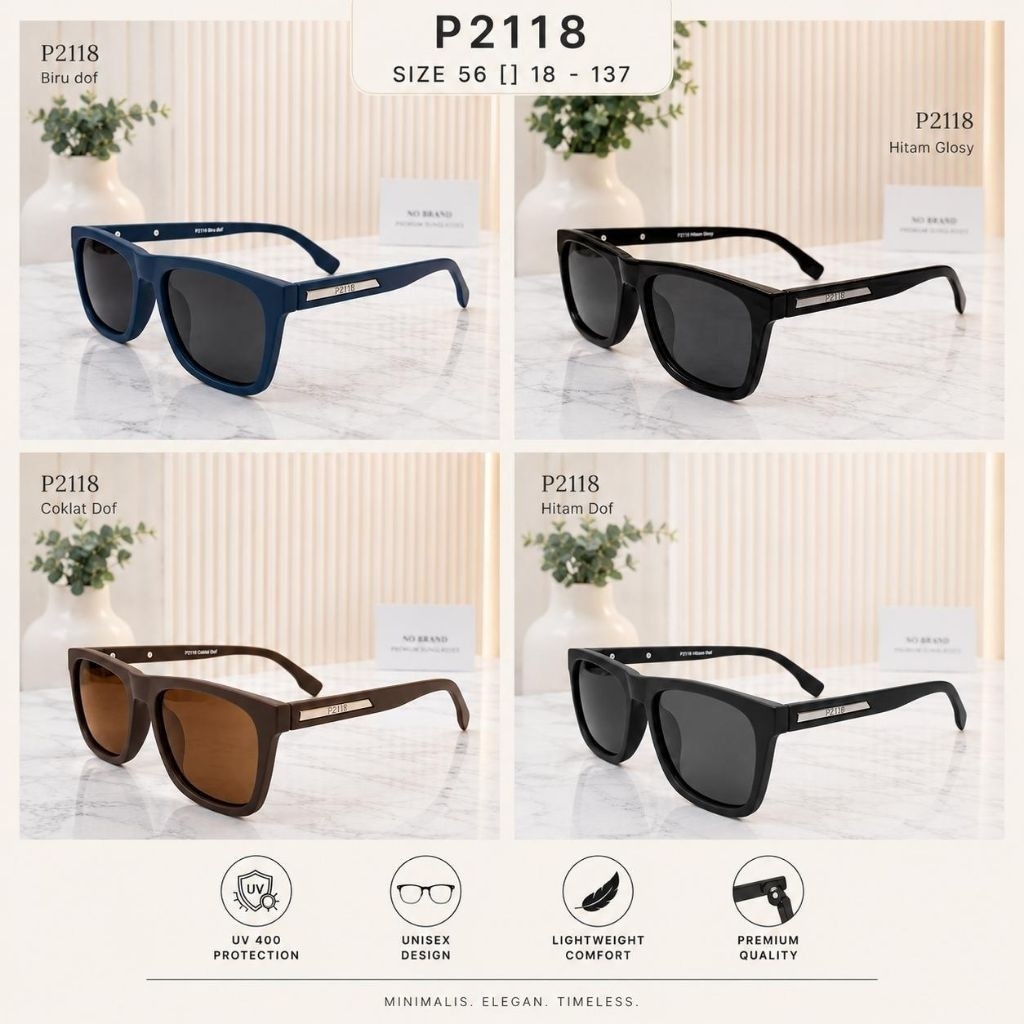 , P2118 GLASSES แว่นกันแดดผู้ชาย CURRENT TRADY GLASSES ANTI-GLARE GLASSES