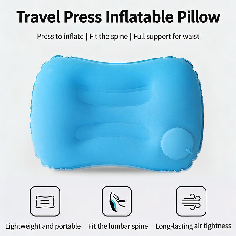 Newsmallbrainsหมอนเป่าลมน้ําหนักเบาUltralight FlockingคอPVCทนทานสําหรับTravel Camping Office Rest Ai