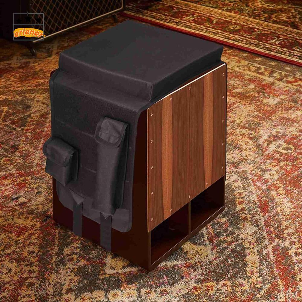 ORIENOR Cajon , Ergonomic ปรับสาย Cajon กลองเบาะรองนั่ง,แบบพกพาน้ําหนักเบาฐานลื่น 2 กระเป๋าด้านข้างก