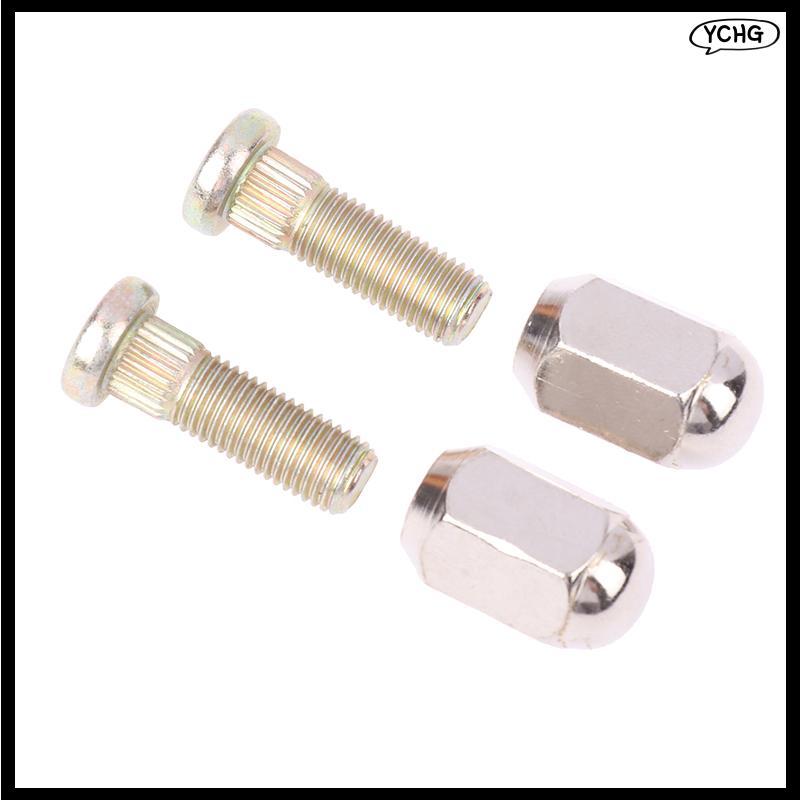 YCG 2 ชุด M10x1.25 Hex Nuts 10.9 เหล็ก Spline สกรูชุดสําหรับ ATV Go kart UTV Buggy Quad Dirt Bike รถ Moto ล้อ hub อุปกรณ์เสริมใหม่