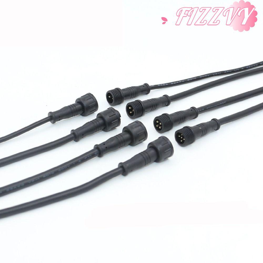 FIZZVY ชายหญิง LED Connector, 2Pin 3Pin 4Pin 20 ซม.2Pin 3Pin 4Pin แจ็ค, ไฟ LED Connector IP67 สายสีด