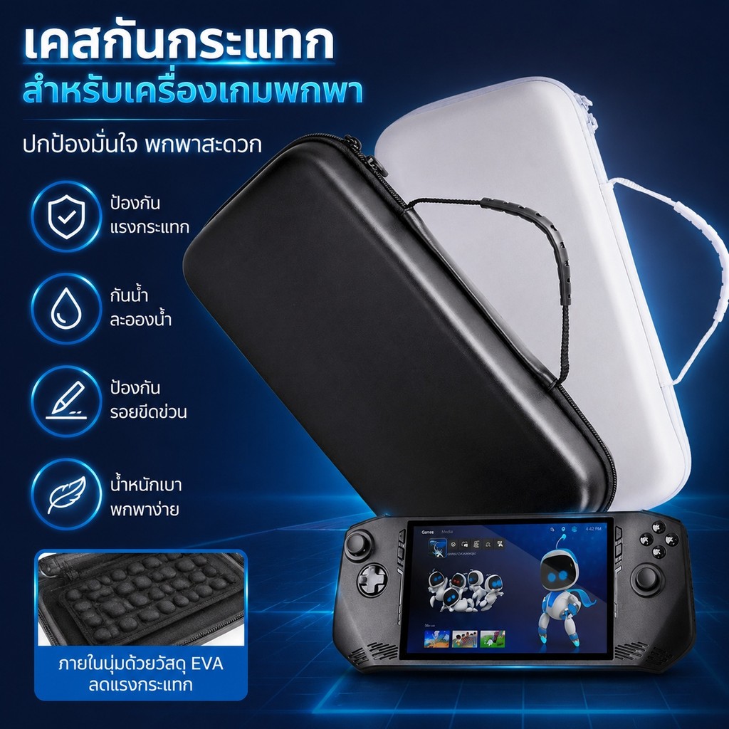 สําหรับ MSI Claw กระเป๋าเก็บเกมอุปกรณ์เสริมสําหรับ MSI Claw EVA กระเป๋าถือ GI5D