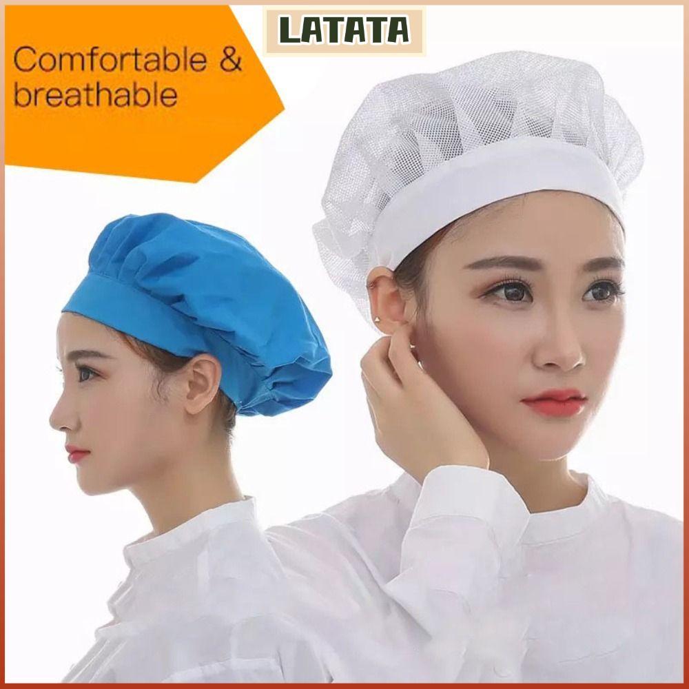 หมวกเชฟ LATA, หมวกแม่ครัวรวมกลุ่ม, เน็ตติดผมหม้อหุงข้าว ที่คาดผมทํางาน ทําอาหาร หมวกอนามัยจัดเลี้ยง