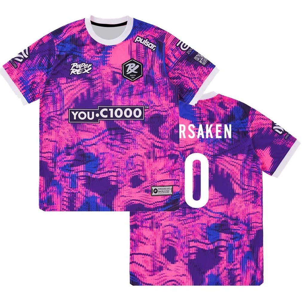 เสื้อ Paper Rex DinoGlitch สําหรับ VALORANT 2025/2026 แฟชั่นทันสมัย การผสมผสานความโกลาหลดิจิตอล