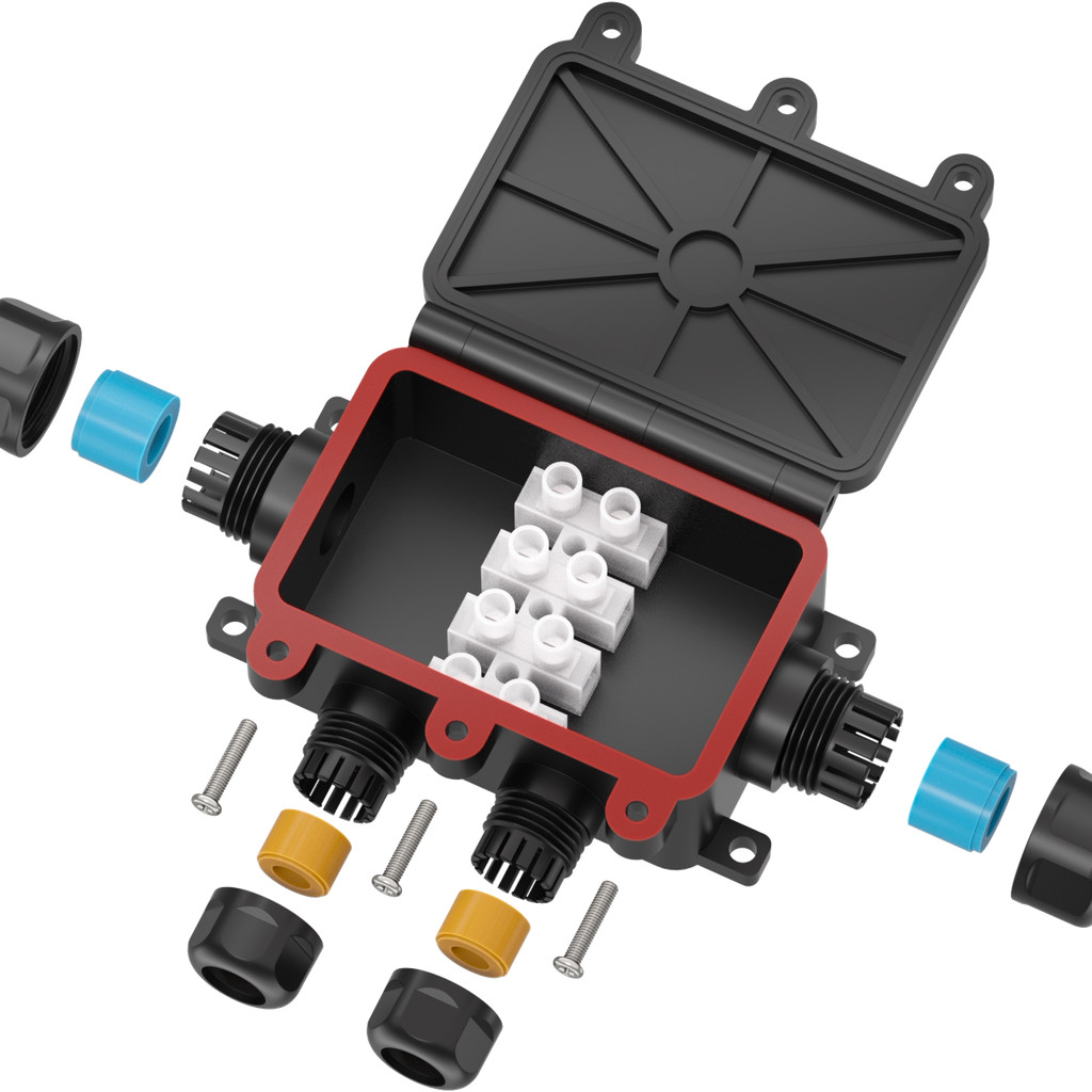 AHUA Australian กล่องแยกกันน้ํา One-in Multi-out High-Power แบบบูรณาการ Flip กลางแจ้ง IP68 ตัวแยกกัน