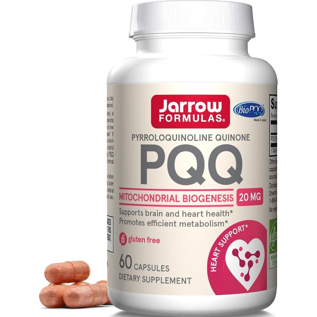 Jarrow PQQ 20 mg, Mitochondrial Biogenesis, 60 แคปซูล(บรรจุอาจวารี)