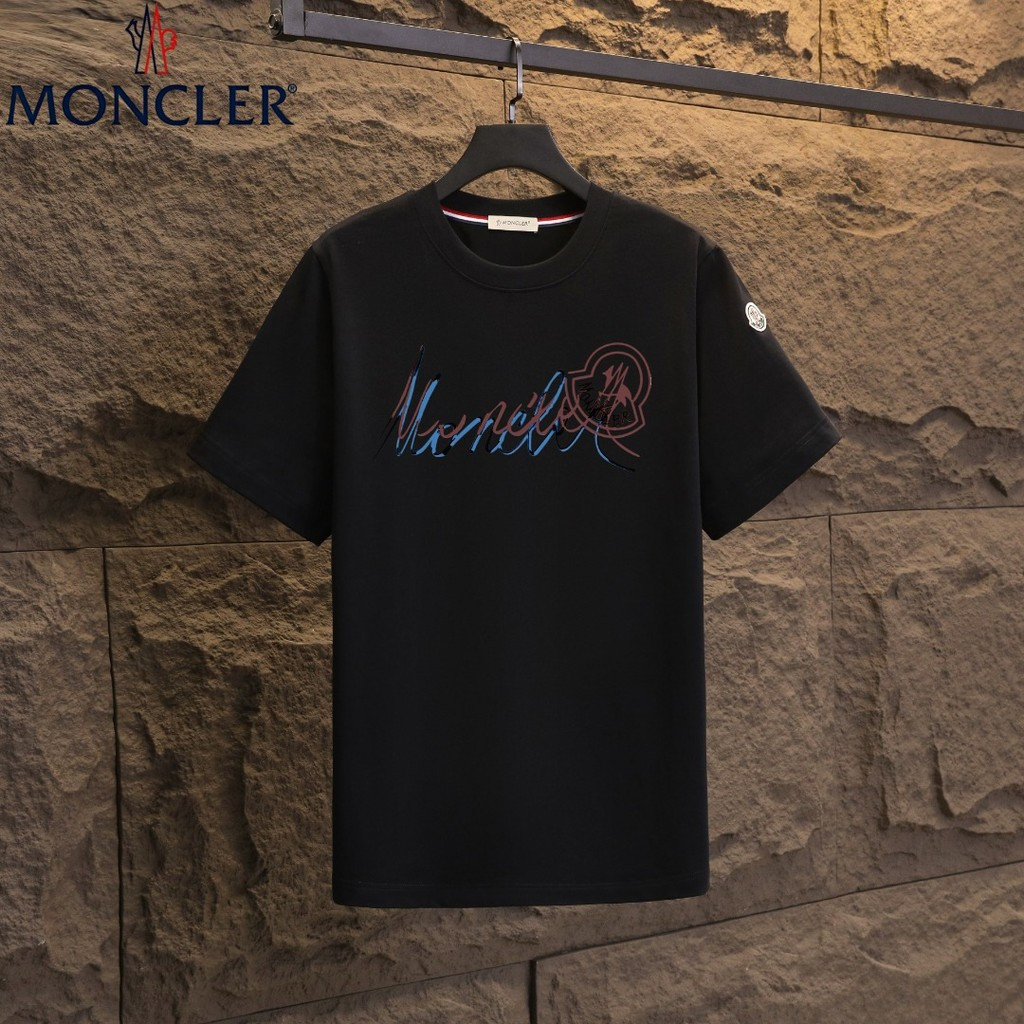 Moncler2026 Moncler 2026 คลาสสิกรอบคอแขนสั้นเสื้อยืดผู้ชายผู้หญิงพิมพ์เสื้อยืด Original Design แฟชั่