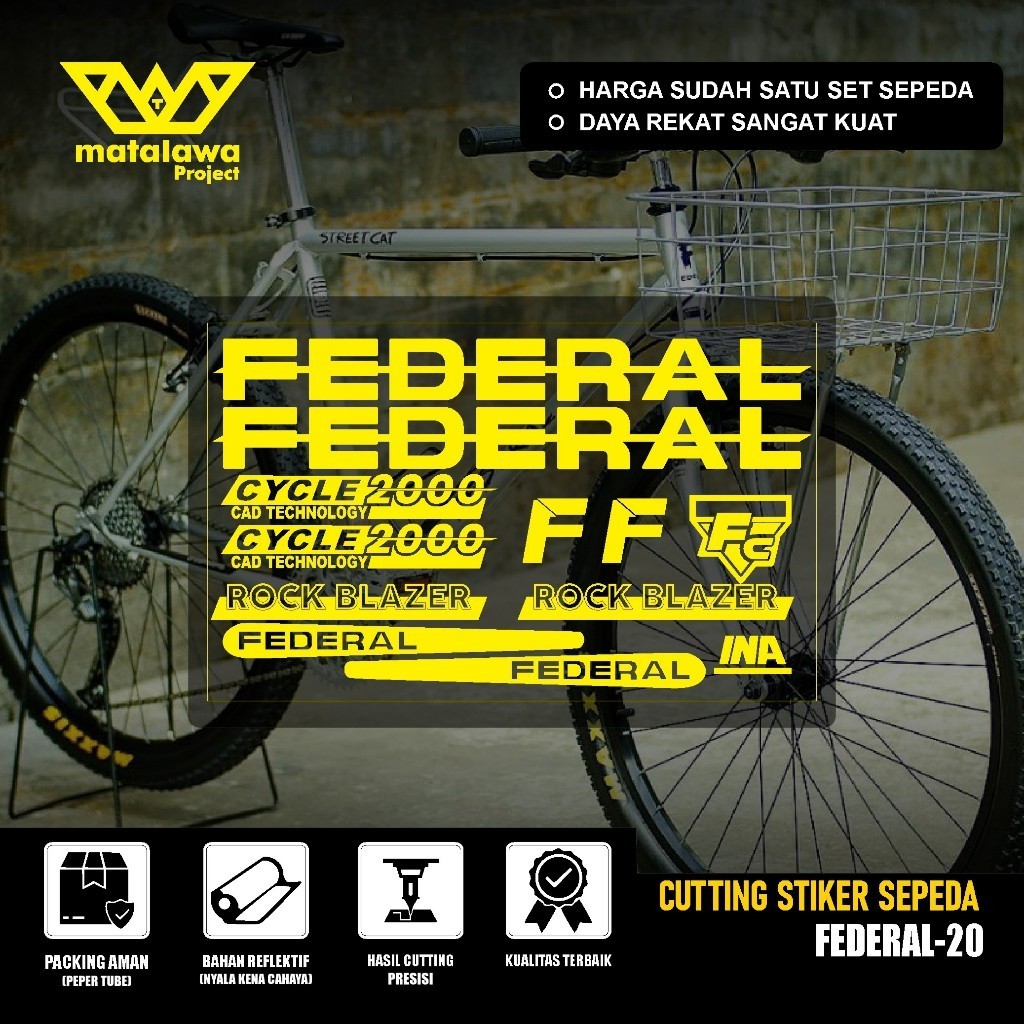 FEDERAL ใหม่สติกเกอร์ตัดสติกเกอร์จักรยาน FEDERAL ROCK BLAZER สติกเกอร์รอบ 2000 Cad เทคโนโลยี Street 