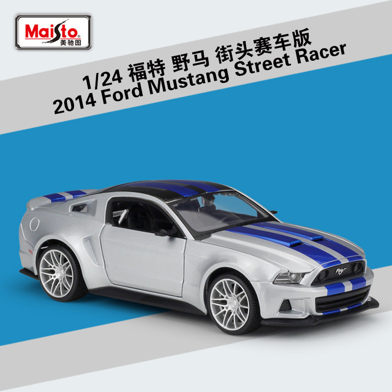 Meritor รูปที่ 1: 24 Ford Mustang รถสปอร์ต Ford Mustang จําลองรถรุ่นของเล่นของขวัญ