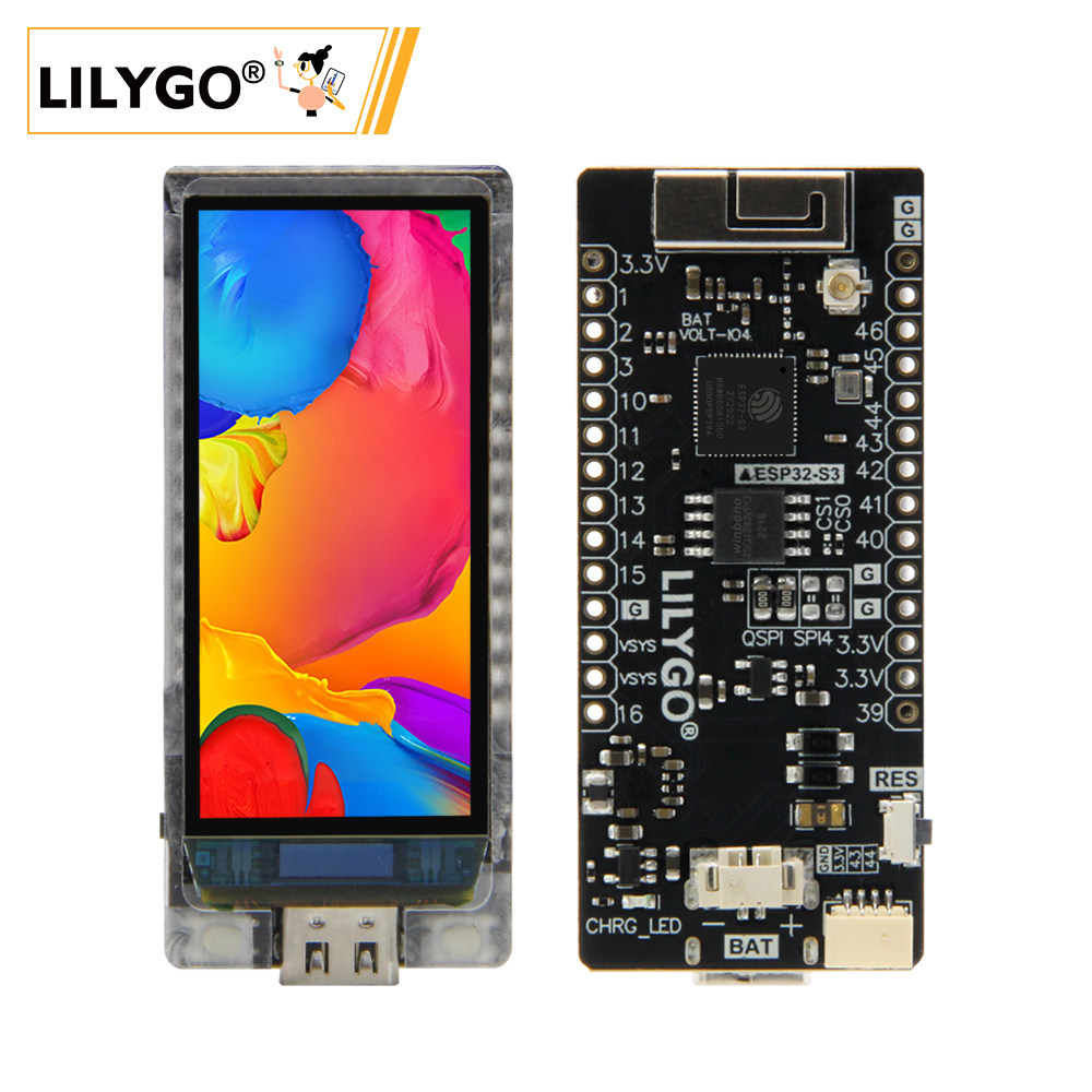 ลิลลี่โก® T-Display-S3 AMOLED ESP32-S3 1.91 นิ้ว บอร์ดพัฒนา AMOLED
