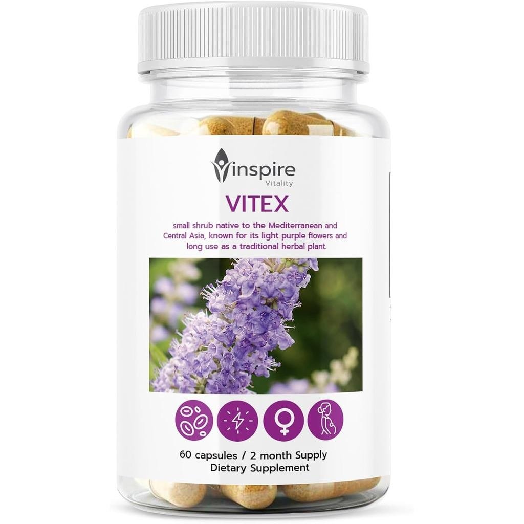 Vitex Choasteberry อาหารเสริมสําหรับผู้หญิง | 6000มก | 60 แคปซูล, Chaste Tree Berry & Vitex Agnus Ca