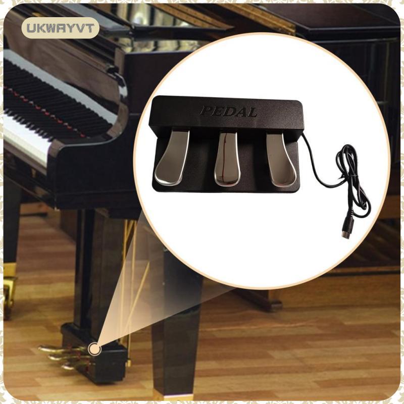 [ukwryvt] Triple Pedal Board Unit Metal Sustain Pedal Keyboard อุปกรณ์เสริมสําหรับเปียโนไฟฟ้า Home S