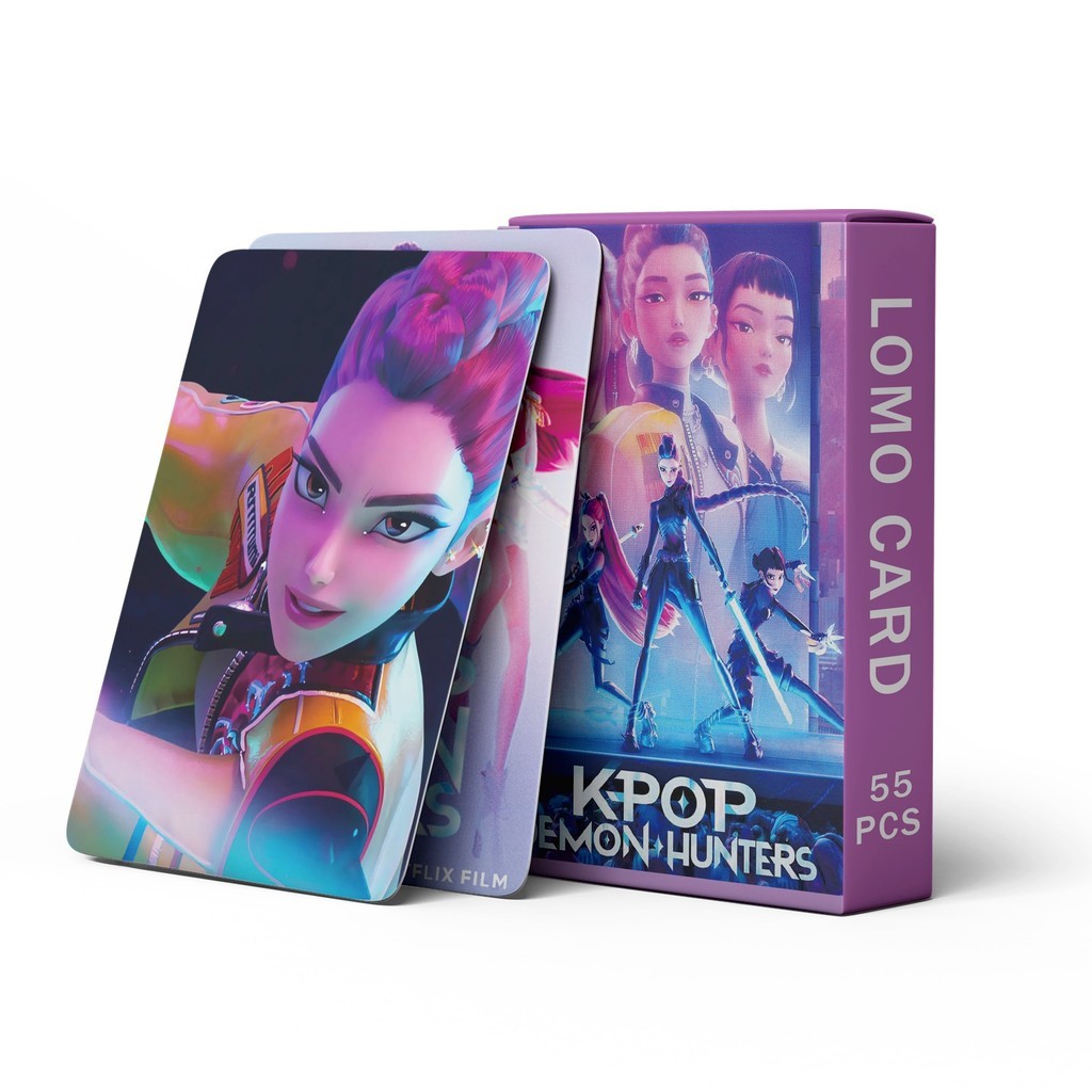 55 KPOP DEMON HUNTER KPOP DEMON HUNTER การ์ด LOMO ของอนิเมะ