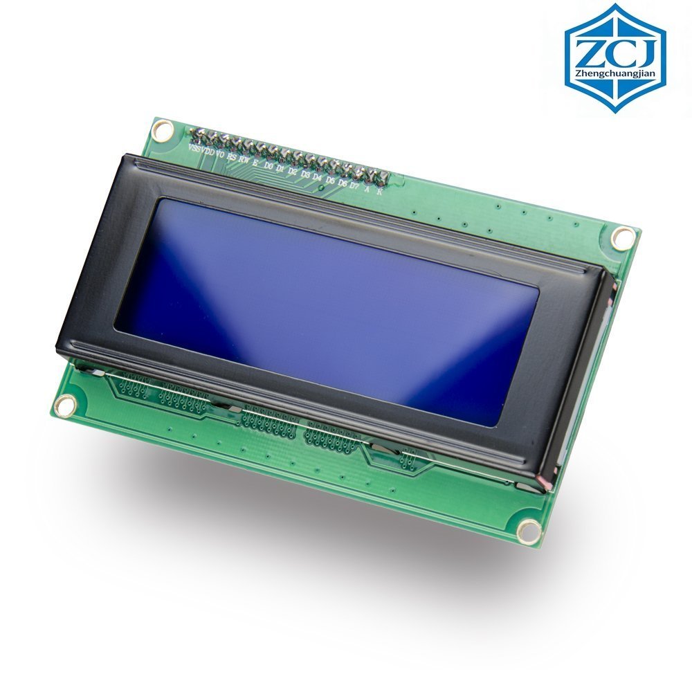 IIC/I2C 2004 LCD2004 โมดูลหน้าจอ LCD หน้าจอสีฟ้าให้ไฟล์ห้องสมุด