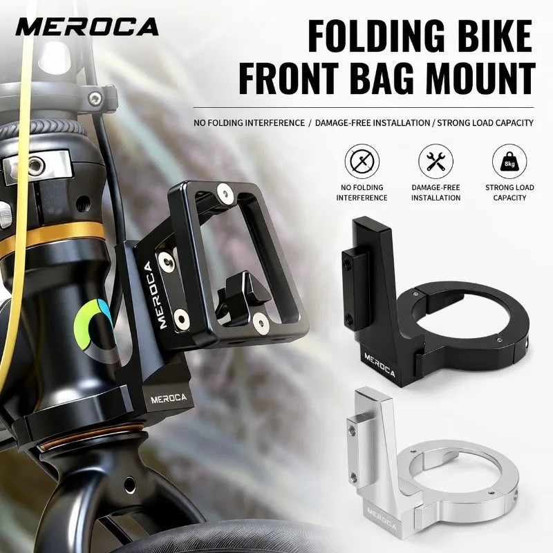 MEROCA พับจักรยานด้านหน้ากระเป๋า Mount Carrier Block สําหรับ Dahon K3 Plus P8 Fnhon ด้านหน้า Rack Br
