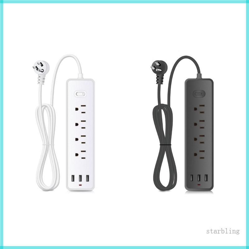 Star Surge Protector Power Strip พร้อม 4 AC-Outlets 3 พอร์ต USB 1700Joules สําหรับ Home