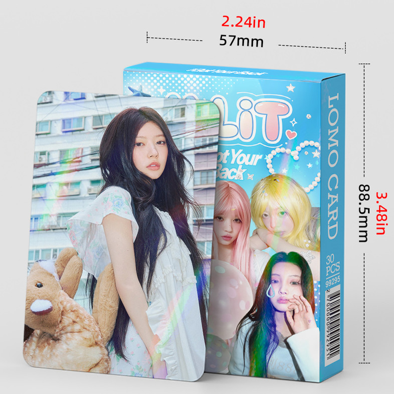 30-55pcs ILLIT Holographic Laser Lomo Cards I Got Your Back SUPER REAL ME MAMIHLAPINATAPAI ICONIC BY