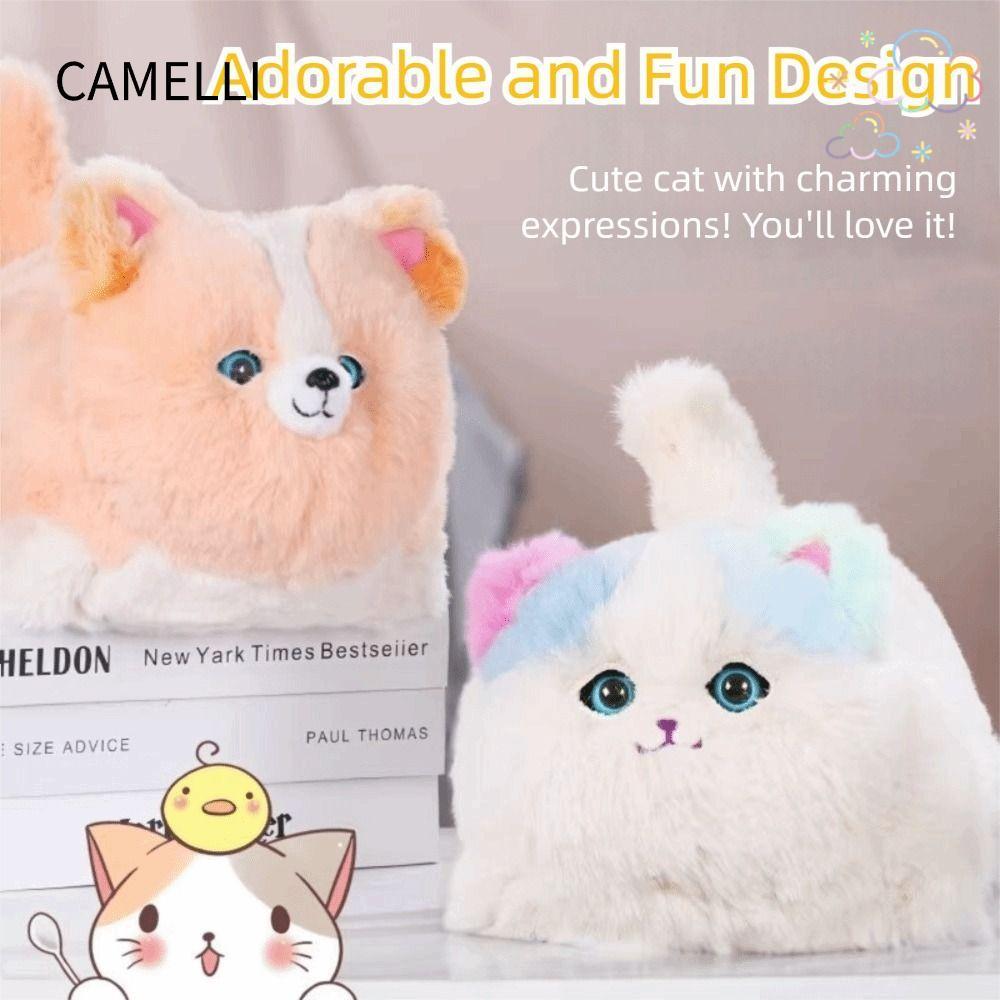 CAMELLI Interactive Huggy Cat, การออกแบบจําลองฟังก์ชั่นแบบโต้ตอบตุ๊กตาไฟฟ้าที่สมจริงสัตว์เลี้ยงพูดคุ