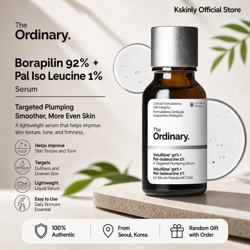 The Ordinary Borapilin 92% + Pal Iso Leucine 1% Serum 15ml Korean Skincare Daily สินค้าเกาหลีแท้ 100