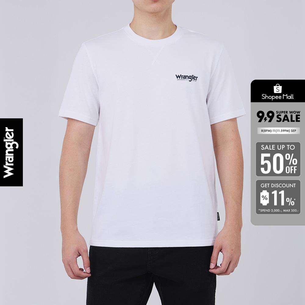 WRANGLER เสื้อยืดแขนสั้นผู้ชาย รุ่น WR SC26MTSSC01 สีขาว