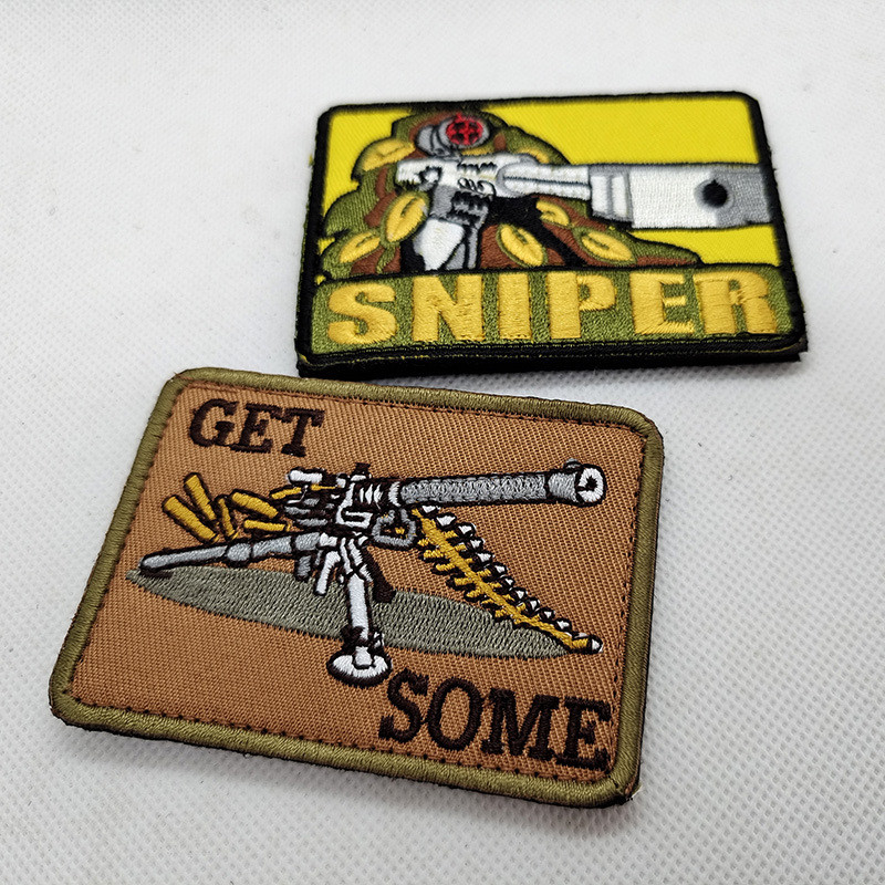 Morale Badge Velcro Badge ปักผ้าสติกเกอร์ลิงอเมริกันกระเป๋าเป้สะพายหลังตกแต่ง Patch พร้อมแหวนตะขอ EM