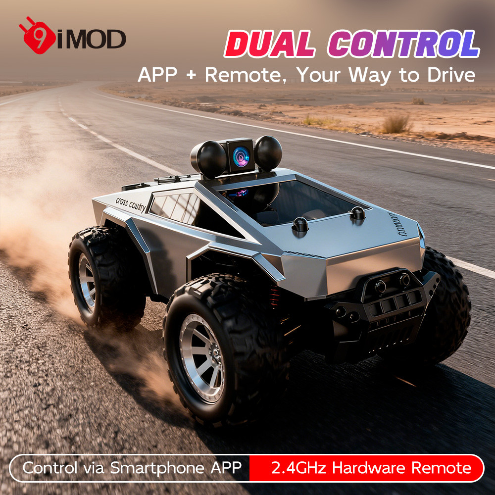 9IMOD KF29 1:28 FPV RC รถกล้อง 2.4G รีโมทคอนโทรลแบบเรียลไทม์วิดีโอ APP ควบคุม 3.7V 500mAh แบตเตอรี่ส